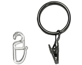 Krúžky so žabkou a háčikom na garnižu (10 ks) pre 16-20 mm,čierny nikel%