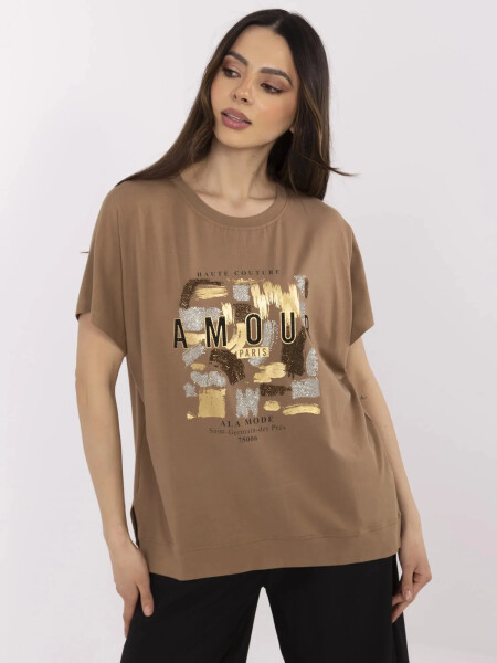 Blúzka CLM BZ 1701.81 svetlohnedá L/XL