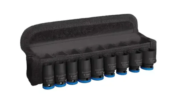 BOSCH 2608003034 / 9-dielna sada nástrčných kľúčov / 6 7 8 9 10 11 12 13 14 mm / Dĺžka: 25 mm (2608003034)