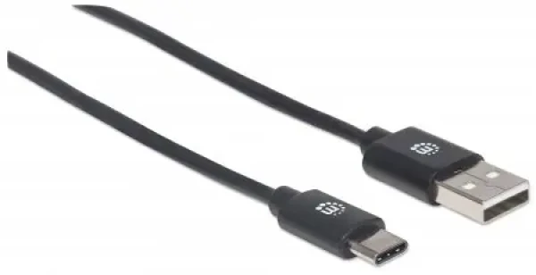 Manhattan kábel Hi-Speed USB-C samec gt; USB 2.0 samec 2m / čierna (354929)