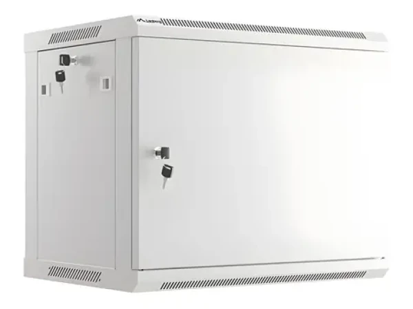 Lanberg WF01-6409-00S sivá / Nástenný rozvádzač / 19" / 9U / 600x450 mm / kovové dvere / flat pack (WF01-6409-00S)