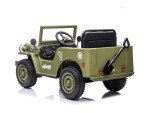 Mamido Mamido Detský elektrický vojenský Jeep Willys svetlé zelený