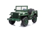 Mamido Mamido Detský elektrický Jeep Willys 24V 4x4 trojmiestny zelený