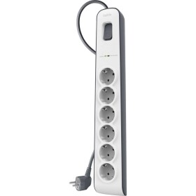 Belkin BSV603vf2M zásuvková lišta s prepäťovou ochranou 6-násobná biela, sivá DE schuko zástrčka/zásuvky 1 ks; BSV603vf2M