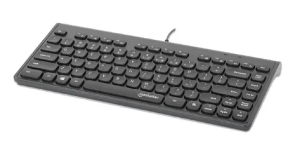 Manhattan Slim USB klávesnica čierna / Klávesnica / membránová / 82 kláves / 1,5 m (180702)