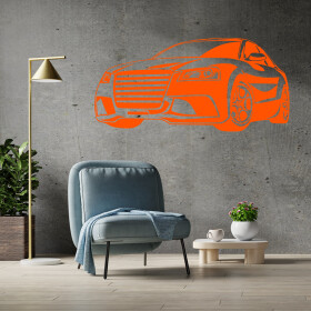 Veselá Stena Samolepka Auto Audi Farba: oranžová, Veľkosť: 80 x 40 cm