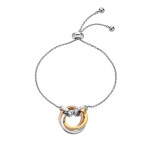 Hot Diamonds Luxusný tricolor náramok s diamantmi Trio DL707