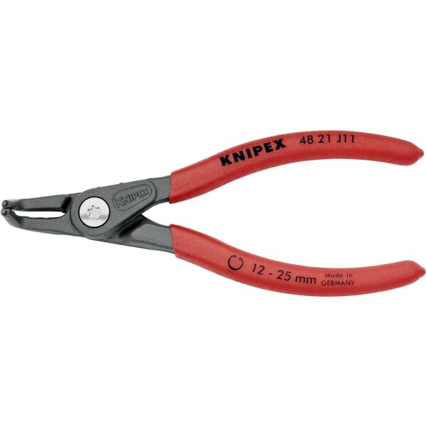 Knipex 48 21 J11 kliešte na poistné krúžky Vhodné pre vnútorné krúžky 12-25 mm Tvar hrotu zahnutý o 90°; 48 21 J11