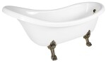 POLYSAN - RETRO voľne stojaca vaňa 174,5x82x80,5cm, biela, nohy bronz 43388