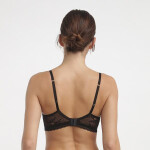 Dámska čipkovaná podprsenka s kosticami DIM ROMANCE UNDERWIRE FULL CUP BRA - DIM - čierna 85 D