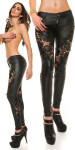 Soo Sexy! Koucla leatherlook pants with lace black L