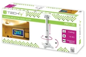 Techly 022267 / Stropný držiak pre projektor / 50-77 cm / 15 kg / biela (022267)