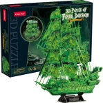 CubicFun Puzzle 3D Plachetnica Bludný Holanďan (svietiaci v tme)
