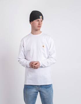 Carhartt WIP L/S Chase T-Shirt White/Gold L