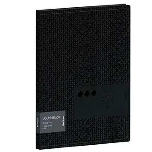 Berlingo DoubleBlack A4 čierna / Katalógová kniha / 60 euroobalov / šírka 24 mm (299467)