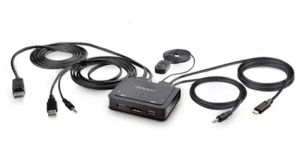StarTech C2-D46-UAC-CBL-KVM / KVM prepínač / 2-portový / USB-A/USB-C hybridný kábel / 5120x1440 px (C2-D46-UAC-CBL-KVM)