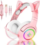 ONIKUMA K9 ružová / Herné slúchadlá / RGB / mikrofón / USB (K9P RGB 3.5mm)