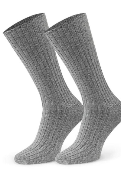 Dámske ponožky z jahňacej kože 185 MELANŽOVĚ ŠEDÁ 38-40