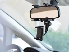 Tracer U11 čierna / Autodržiak telefónu / do 7" / úchyt na spätné zrkadlo (TRAUCH46817)