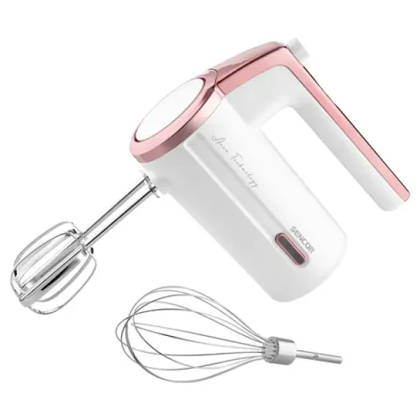 Sencor SHM 9000WH biela / Aku ručný šľahač / 50W / 3 rýchlosti / šľahacia metla (8590669319930)