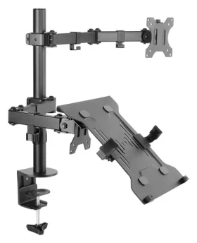Equip čierna / Stolný držiak pre monitor a notebook / 13 "-32" / nosnosť 16 kg / VESA 100x100 (650119)