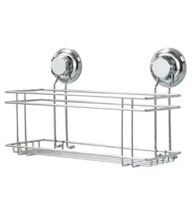Compactor Bestlock Polička do kúpeľne s prísavkami chróm / bez vŕtania / až 12kg (RAN7819)
