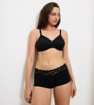 Triumph - LOVELY MICRO: Krátké boxerky s květinovou krajkou Triumph BLACK XL