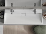 MEXEN - Ava umývadlo na dosku liaty mramor 2/O 120 x 46, biela 23011202