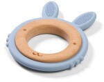 BABYONO Hryzačka dreveno-silikónová Bunny