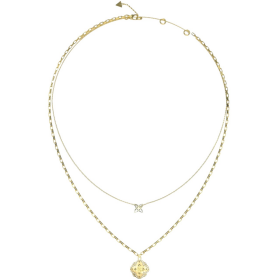 Guess Pozlátený dvojitý náhrdelník Wild Flower JUBN05507JWYGT/U