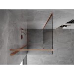 MEXEN/S - Mist-B sprchovací kút dvere krídlové 90 x 90, transparent, meď kartáčovaná 8A2T-090-090-65-00