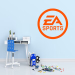 Veselá Stena Samolepka EA Sports Farba: biela, Veľkosť: 80 x 80 cm