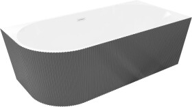 MEXEN - Silo voľne stojaca rohová vaňa pravá reliéf 170 x 80, biela/sivá, bez krytky prepadu a zátky 52891708062P-SS