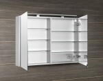 SAPHO - MIRRÓ galérka s LED osvetlením, 100x70x16cm, biela MC100-0030
