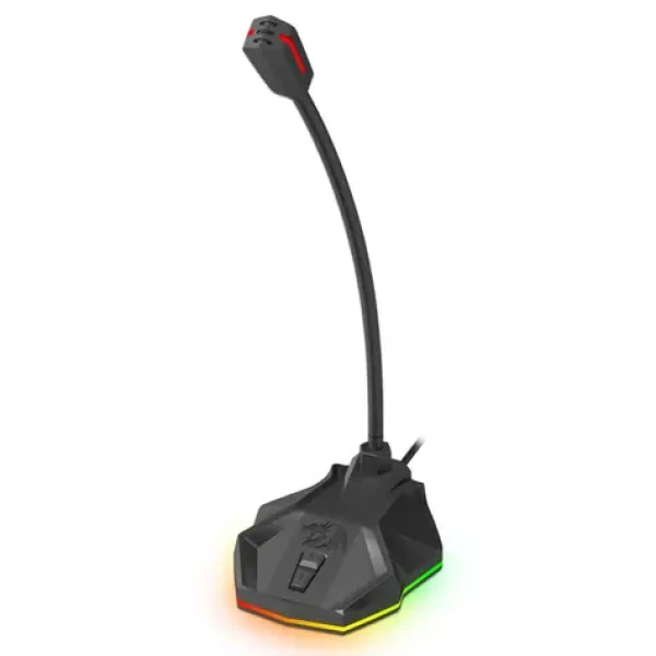 Redragon Stix GM99 čierna / Stolný mikrofón / kapacitný / RGB / USB / dopredaj (GM99)