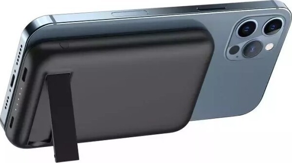 4kom.pl externá batéria (POWER BANK) VEGER MagOn Kick z ładowaniem indukcyjnym wspiera ładowanie z MagSafe 15W - 5 000mAh PD 20W Čierny (V0553P / W0553P)