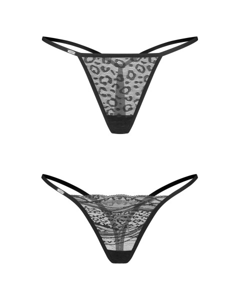 Dámske sexy tangá Clara 2-Pack black - Obsessive L/XL