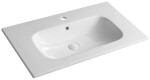 SAPHO - CIRASA kúpeľňová skrinka 80cm CIRASA s umývadlom a LED zrkadlom, 2 zásuvky, dub Alabama KSET-104