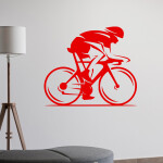 Veselá Stena Samolepka Cestný cyklista Farba: hnedá, Veľkosť: 60 x 50 cm