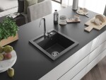 MEXEN MEXEN - Vito granitový drez 1-miska 520x490 mm, čierna škvrnité 6503521000-76