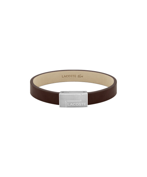 Lacoste Hnedý kožený náramok Lacoste Traveller 2040071