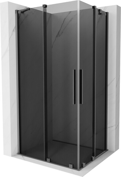 MEXEN/S - Velar Duo sprchovací kút, posuvné dvere 100 x 90, grafit, grafit metal 871-100-090-42-95