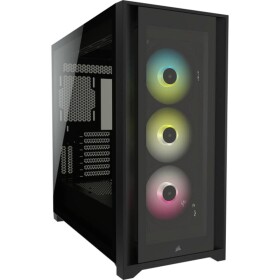 Corsair iCUE 5000X RGB midi tower PC skrinka čierna; CC-9011212-WW - Corsair iCUE 5000X RGB Tempered Glass CC-9011212-WW