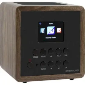 Imperial i10 tmavo hnedá / Internetové rádio / Wi-Fi / USB / budík / mobilné aplikácie (22-310-00)