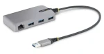 StarTech USB Hub 3 porty sivá / USB rozbočovač / 3x USB-A / Gigabit Ethernet / USB 3.2 Gen 1 (5G3AGBB-USB-A-HUB)