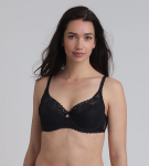 Dámska čipkovaná podprsenka s kosticami PLAYTEX UNDERWIRE BALCONETTE BRA - PLAYTEX - čierna 85 C
