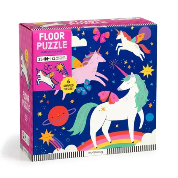 Mudpuppy Podlahové puzzle Kúzelní jednorožci 25 dielikov