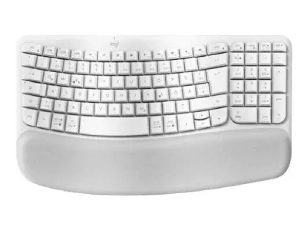 Logitech Wave Keys offwhite / Klávesnica / Ergonomická / DE layout / 2.4 GHz + Bluetooth (920-012284)