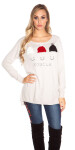 Trendy KouCla sweater with glitter rivets Einheitsgroesse