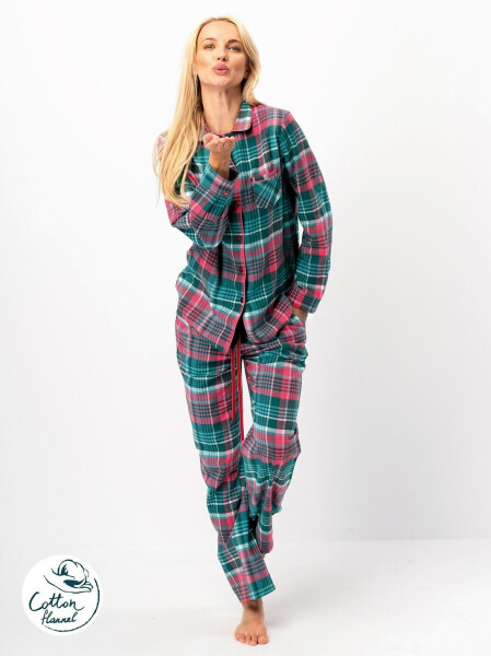 Kľúč LNS 419 B25 long/r S-XL dámske pyžamo bez zipsu zelená M